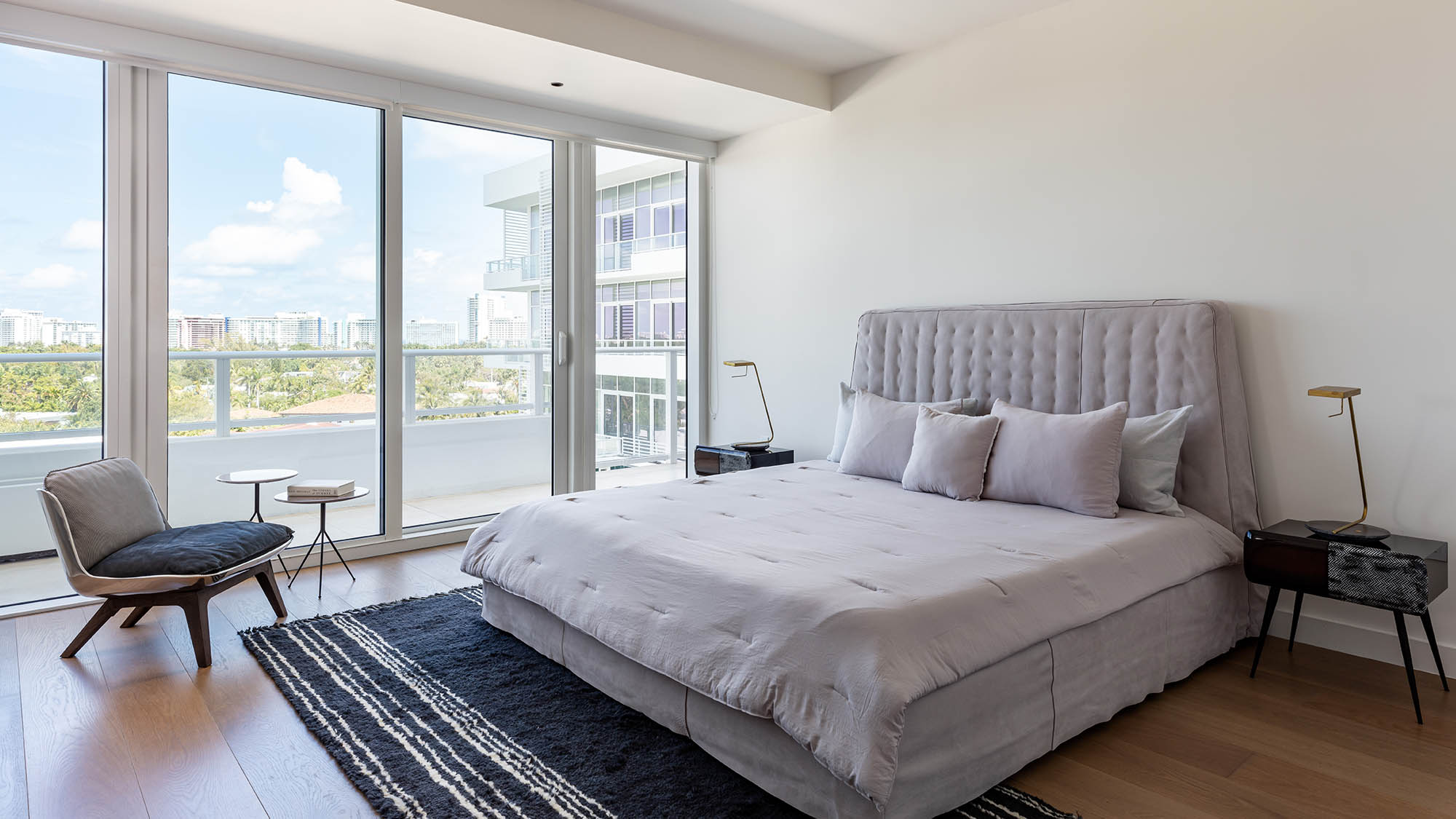 Master Bedroom at the Miami luxury condos of The Ritz-Carlton Residences, Miami Beach